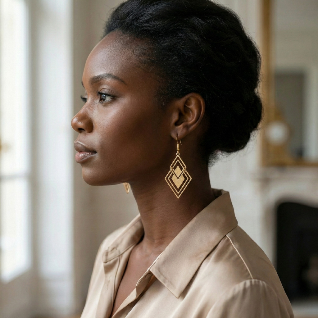 Elegant Gold-Plated Summer Earrings