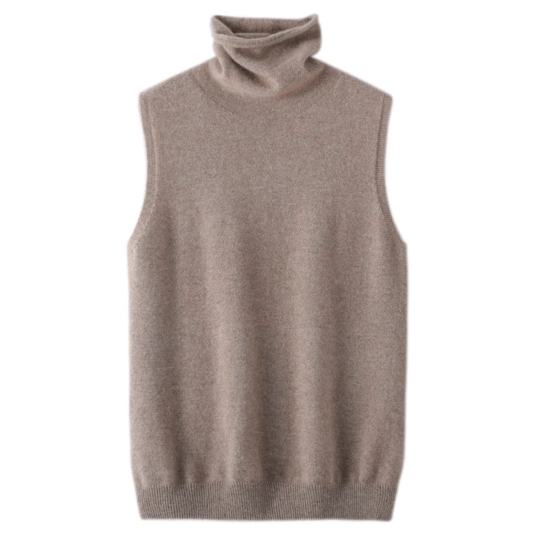 Merino Wool Turtleneck Vest