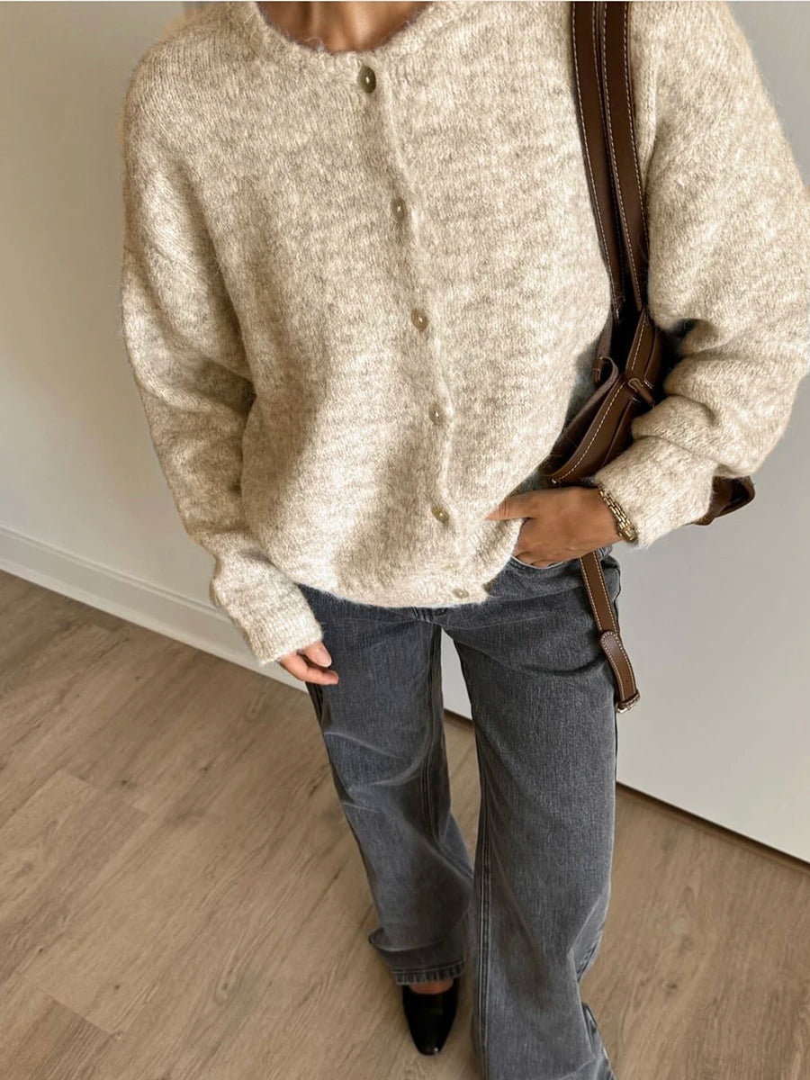 Cashmere-Touch Button Cardigan
