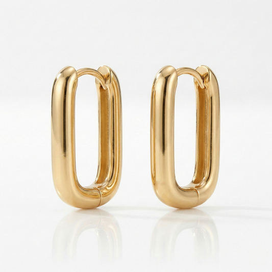 High-quality, hypoallergenic gold-plated earrings made of 316 stainless steel. They are fade-resistant, comfortable, versatile, easy yet elegant, suitable for everyday wear or parties. These fashionable women's earrings are a refined gift accessory.