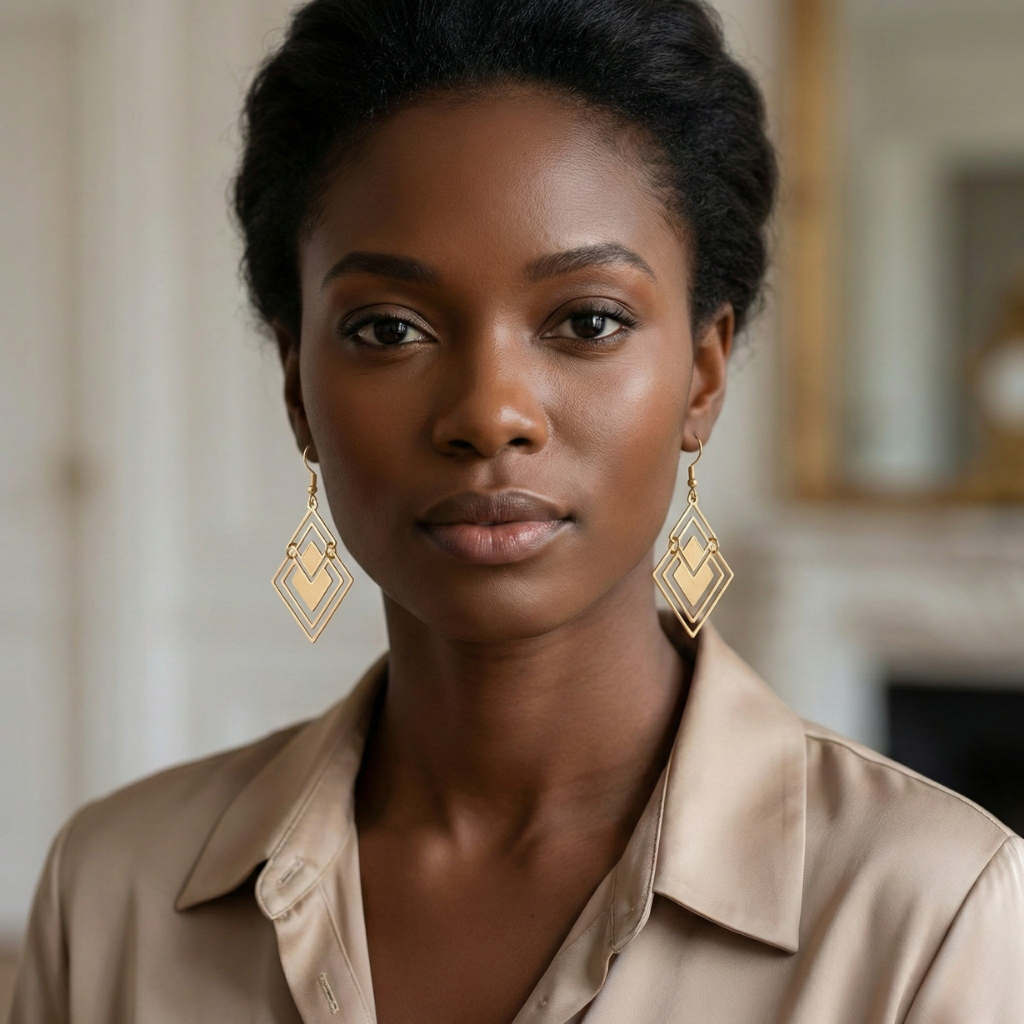 Elegant Gold-Plated Summer Earrings