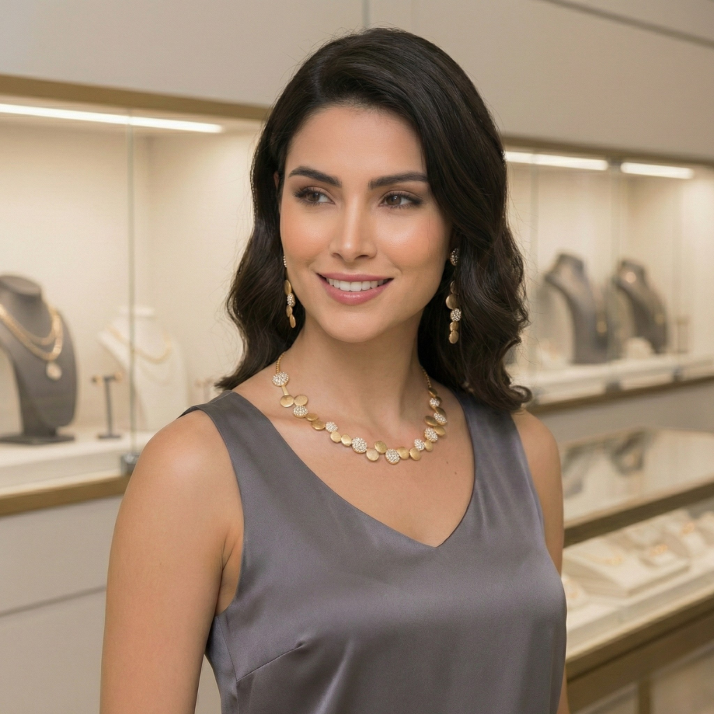 Elegant Geometric Metal Jewelry Set - Minimalist Earrings & Necklace
