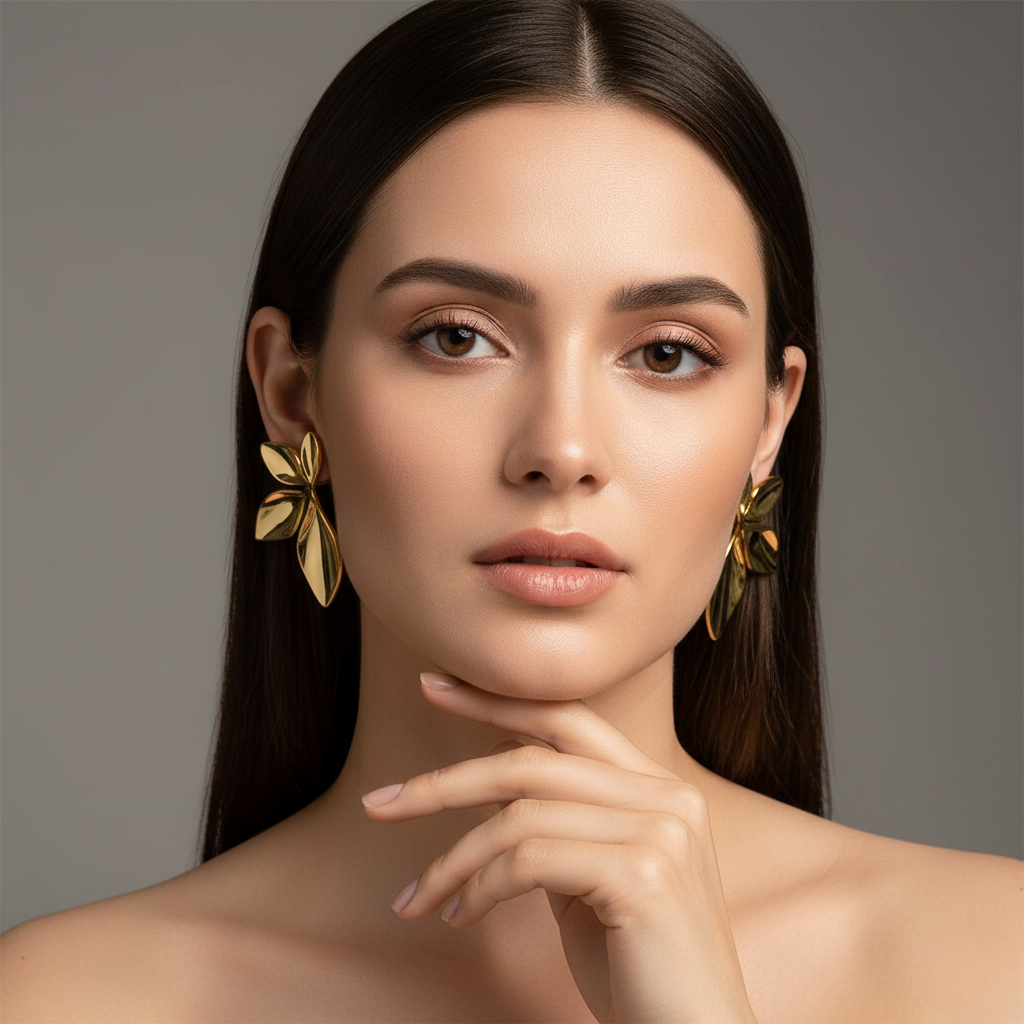 Fleur Éternelle Leaf Studs