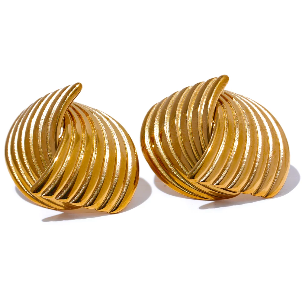 Golden Minimalist Geo Studs