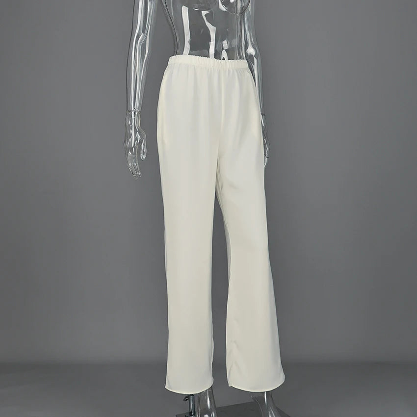 Satin Wide-Leg Trousers
