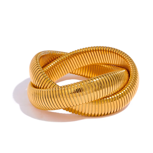 Mass Stack Bangle — Gold Finish