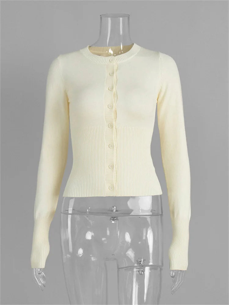 Ribbed Cropped Cardigan