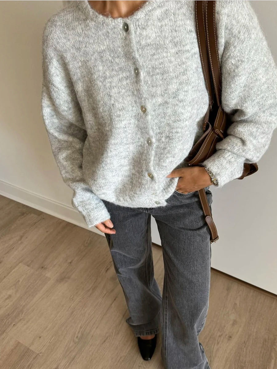 Cashmere-Touch Button Cardigan