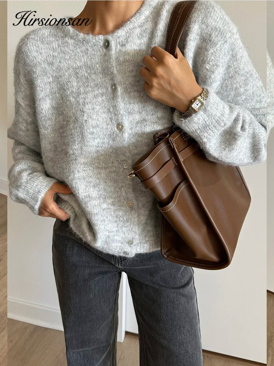 Cashmere-Touch Button Cardigan