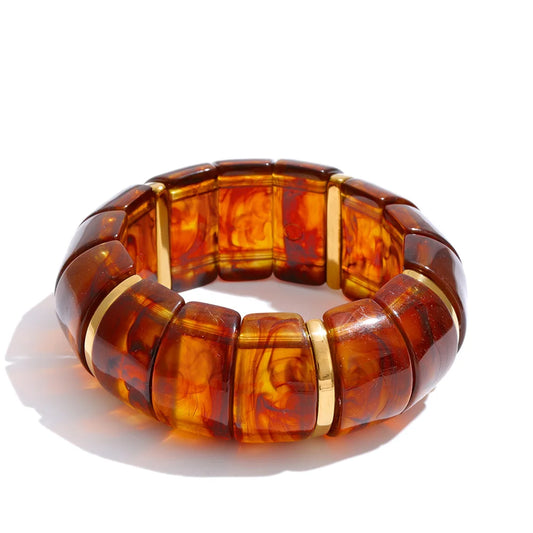 Tension Arc Bracelet — Polished Resin Finish