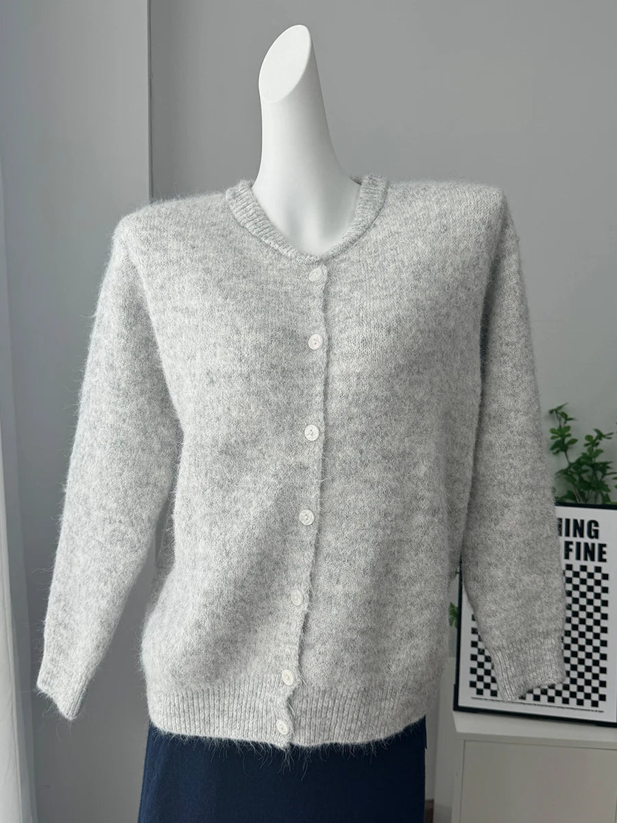 Cashmere-Touch Button Cardigan