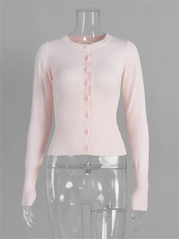 Ribbed Cropped Cardigan