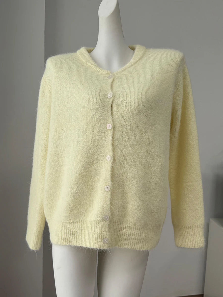 Cashmere-Touch Button Cardigan