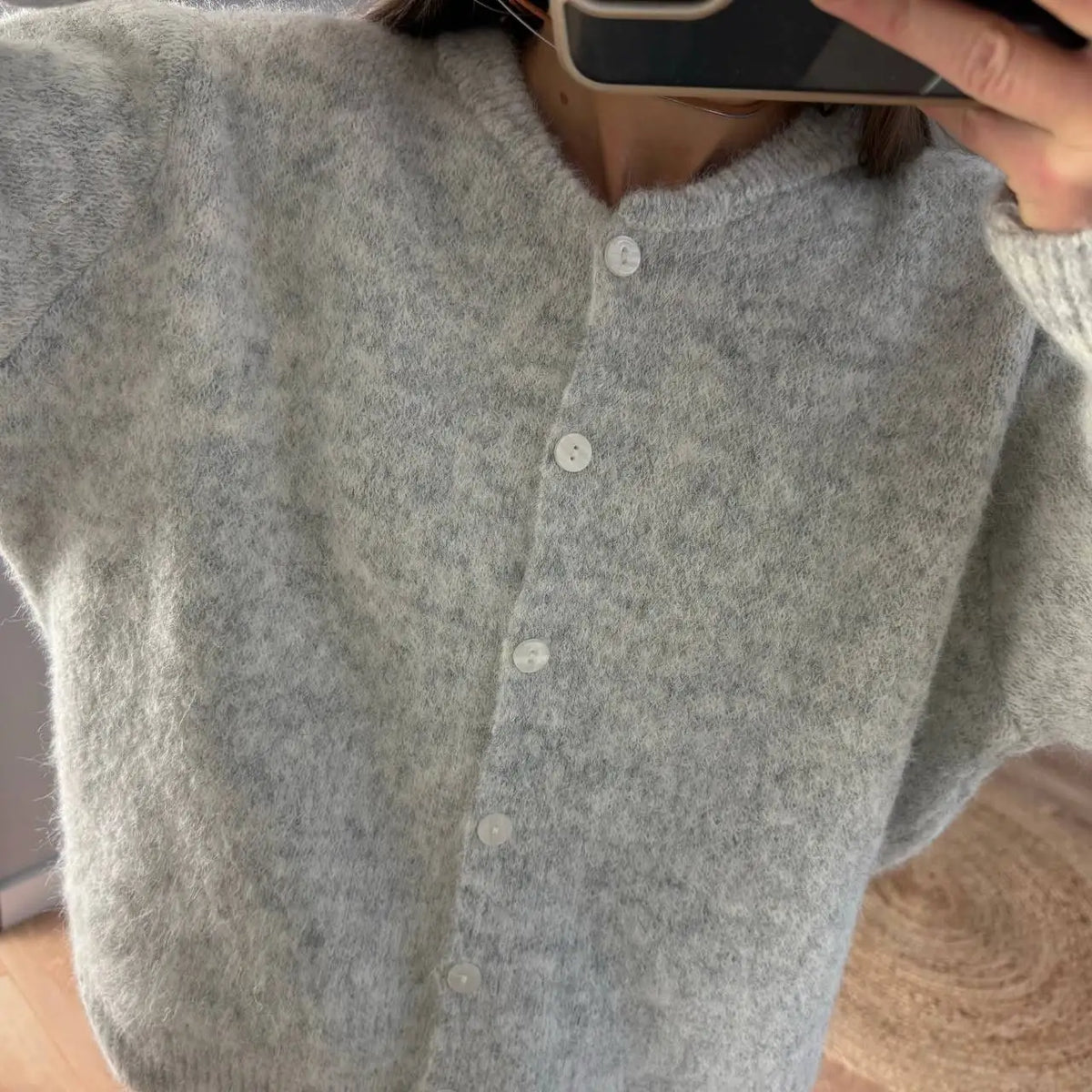 Cashmere-Touch Button Cardigan