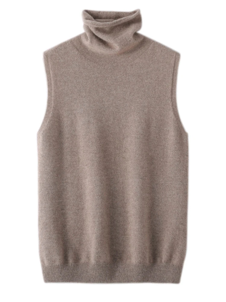 Merino Wool Turtleneck Vest