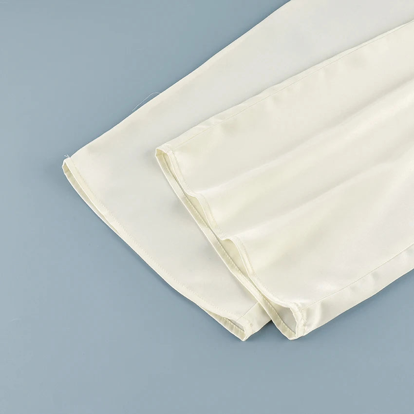 Satin Wide-Leg Trousers