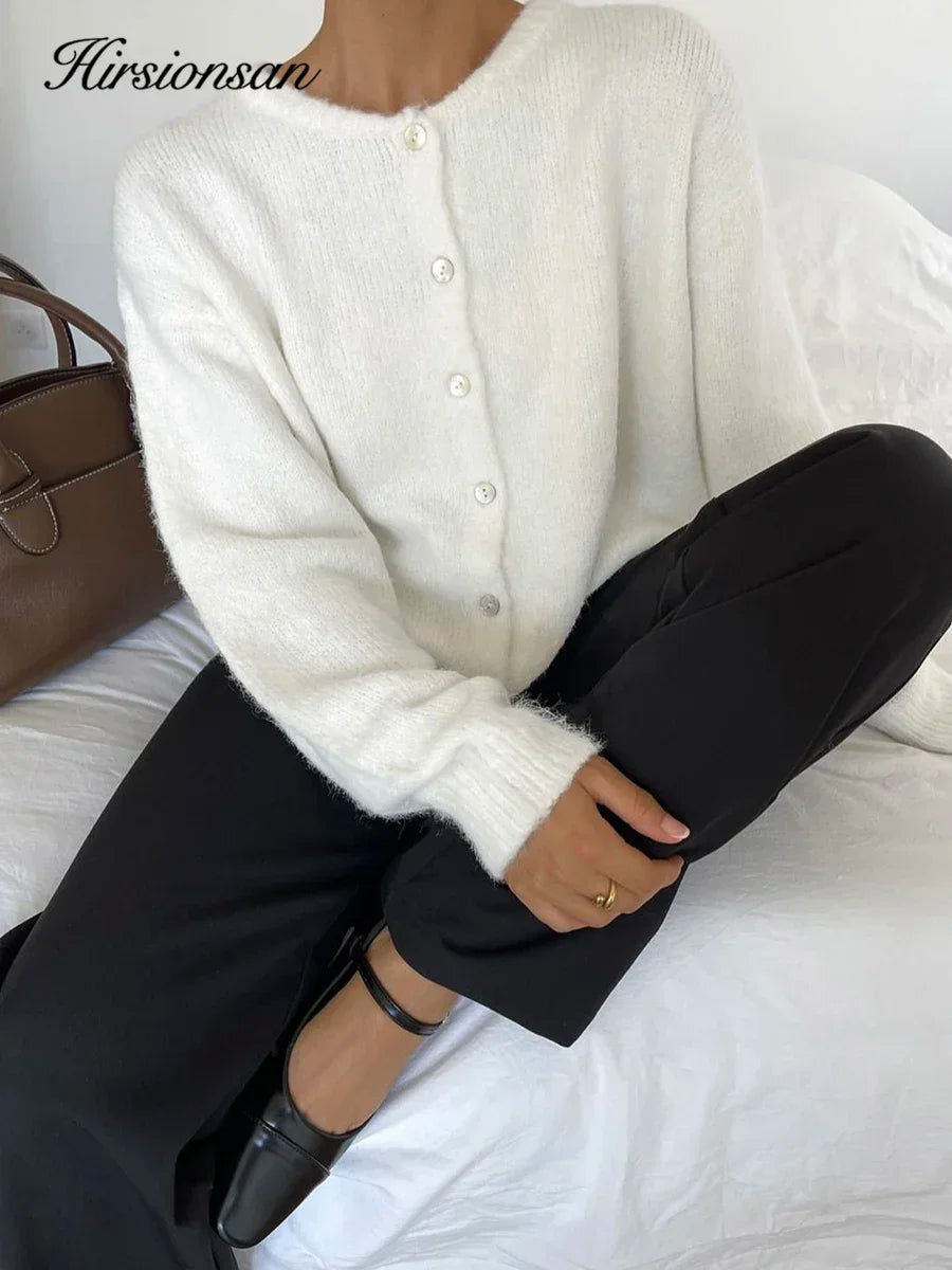 Cashmere-Touch Button Cardigan