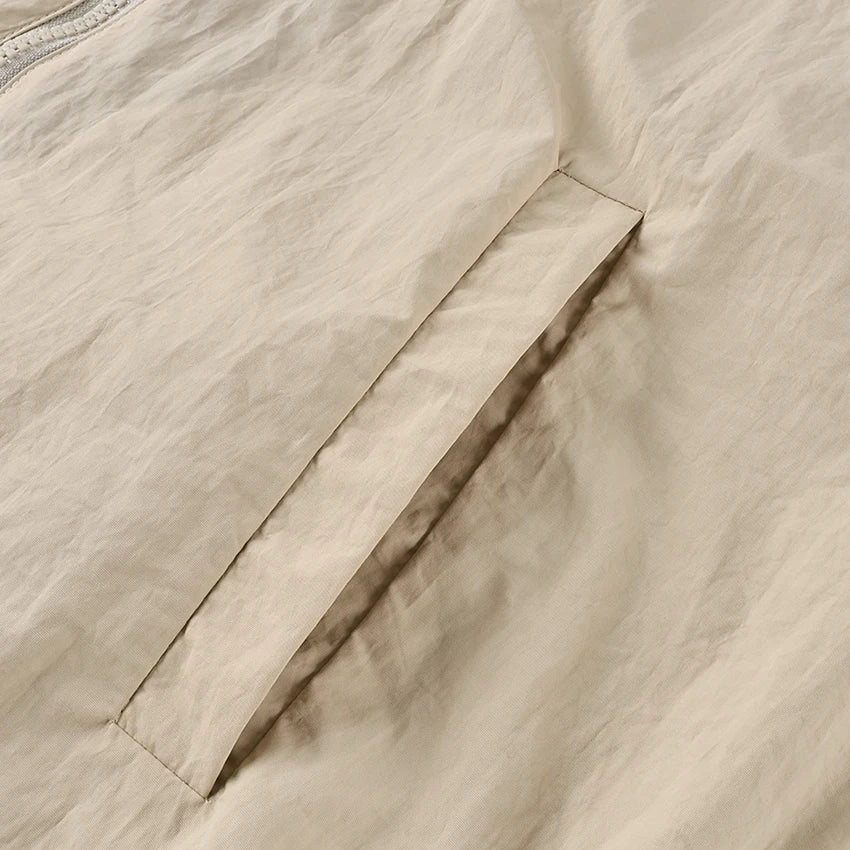 Contrast Stand-Collar Jacket