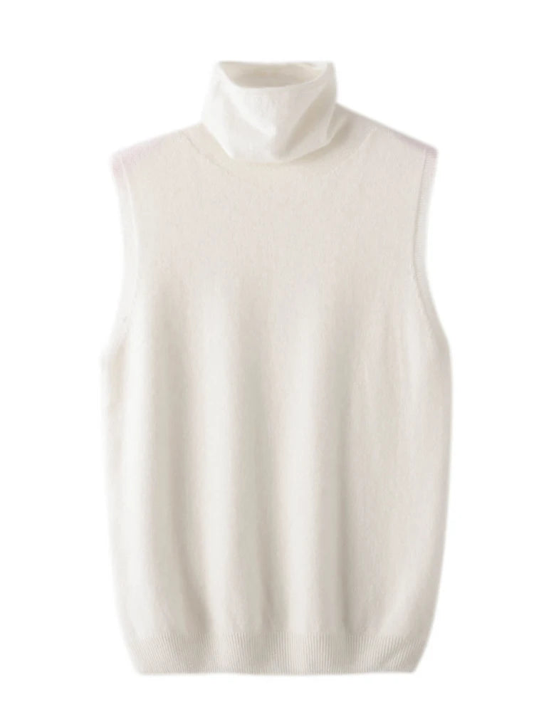 Merino Wool Turtleneck Vest