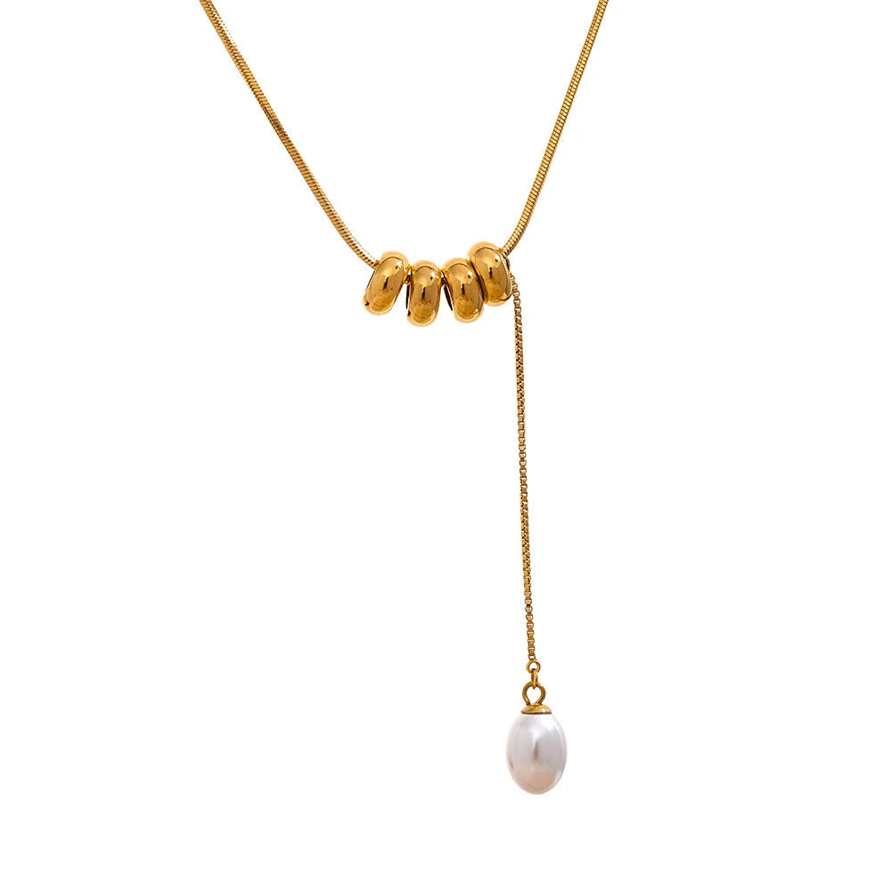 Pearl Sphere Charm Necklace