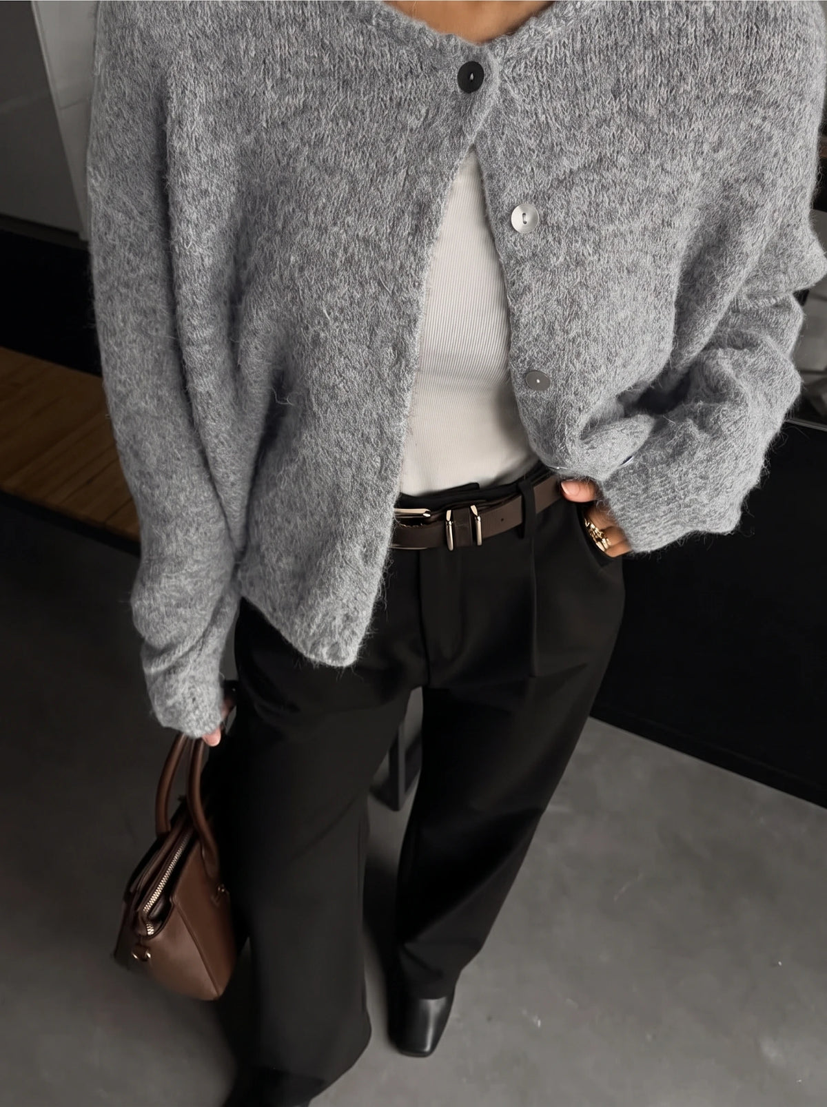 Cashmere-Touch Button Cardigan