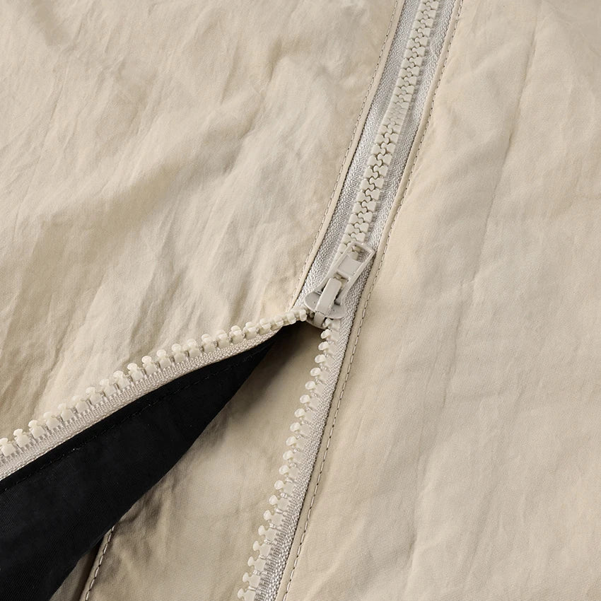 Contrast Stand-Collar Jacket