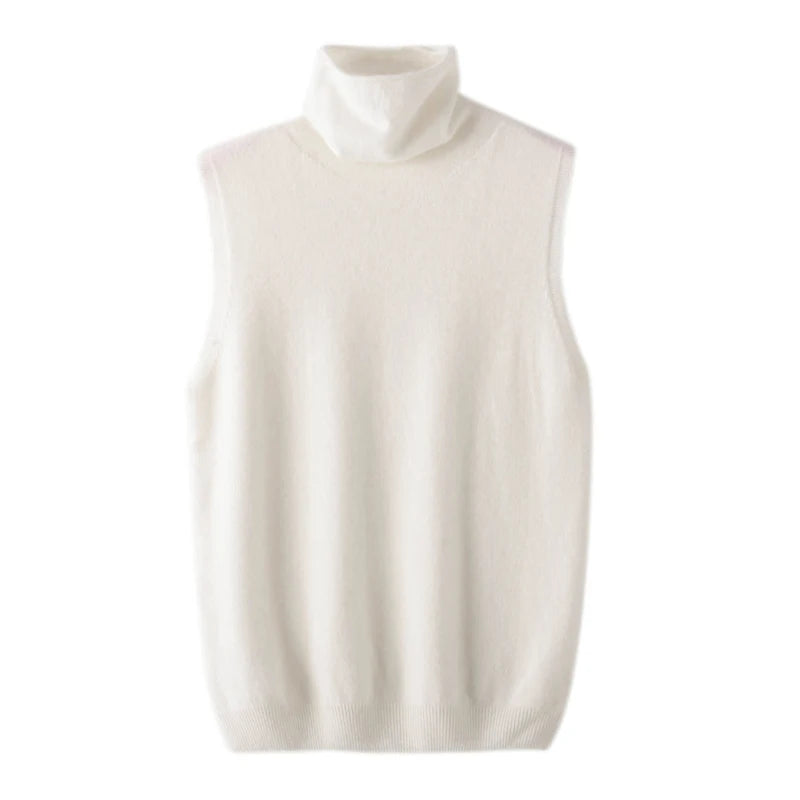 Merino Wool Turtleneck Vest