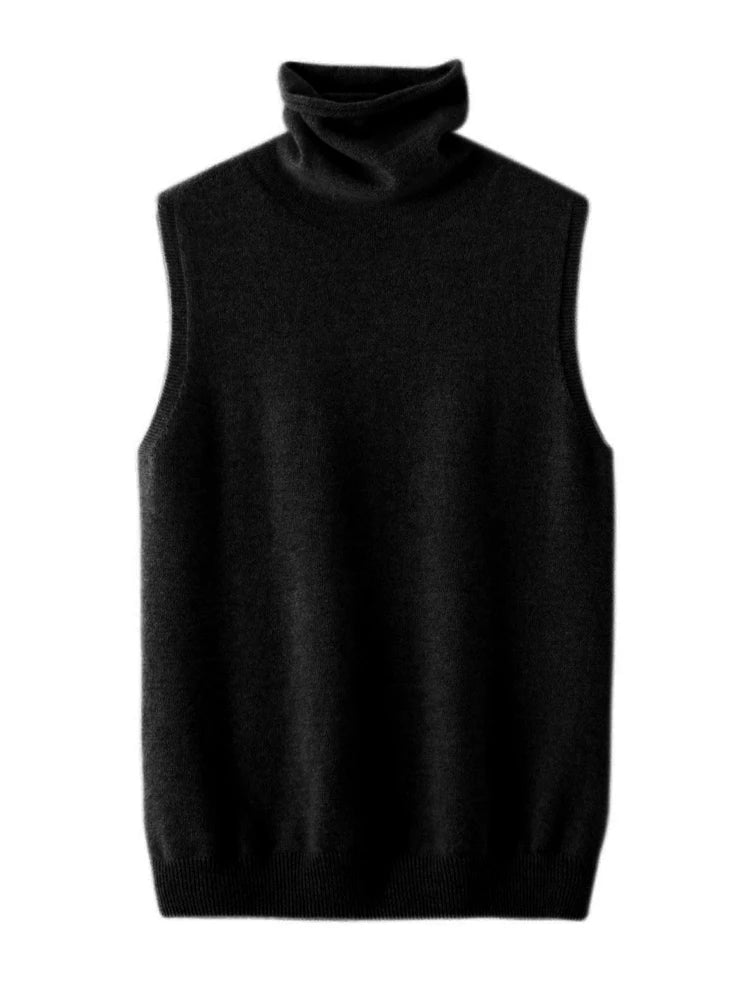 Merino Wool Turtleneck Vest