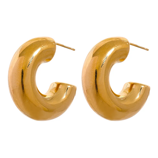 C Field Huggies — Gold Finish