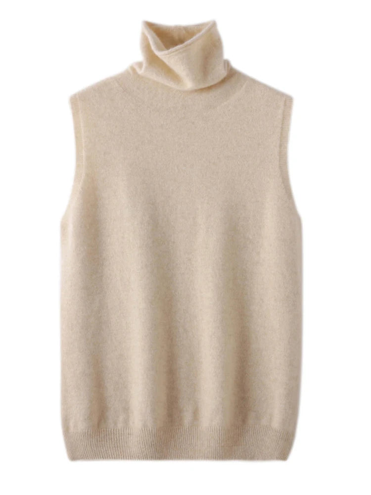 Merino Wool Turtleneck Vest