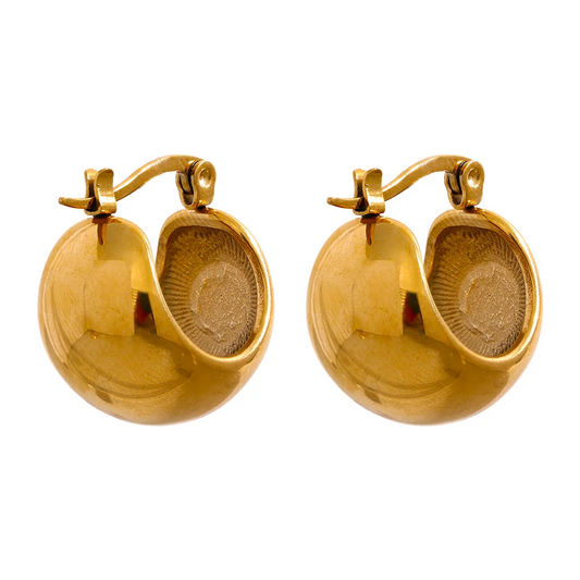 Golden Geometric Luxe Earrings