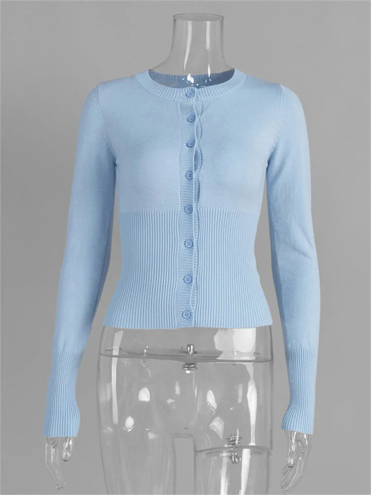 Ribbed Cropped Cardigan
