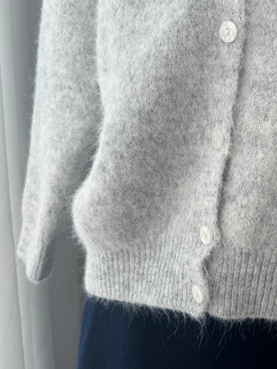 Cashmere-Touch Button Cardigan