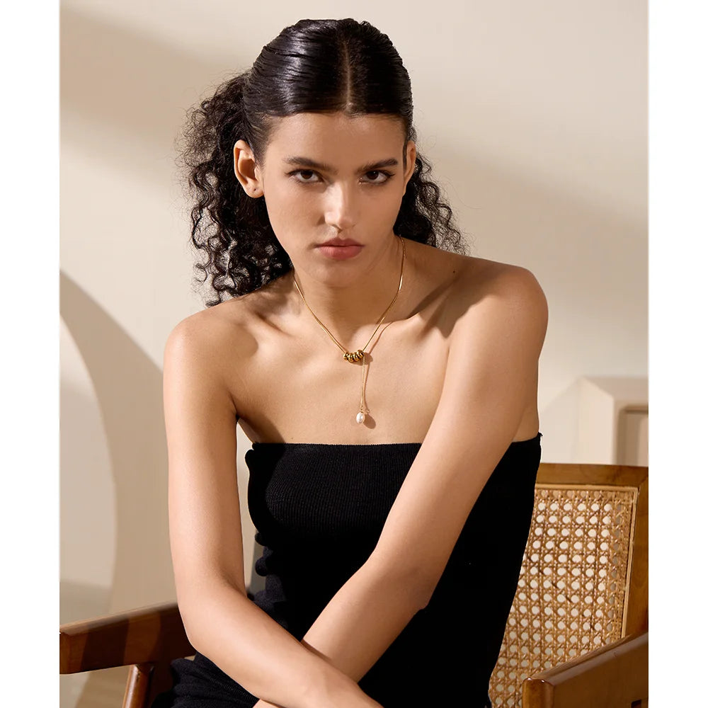 Pearl Sphere Charm Necklace
