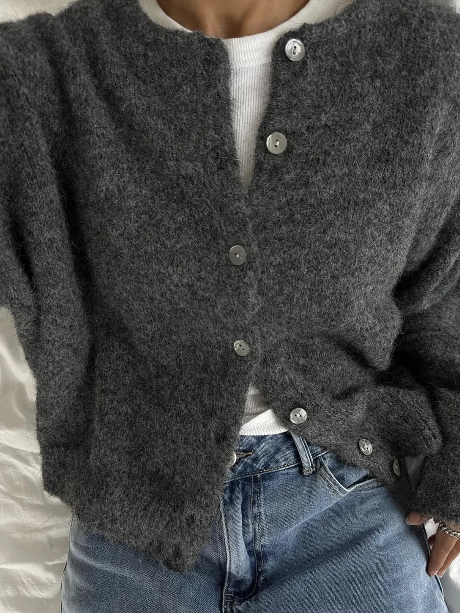 Cashmere-Touch Button Cardigan