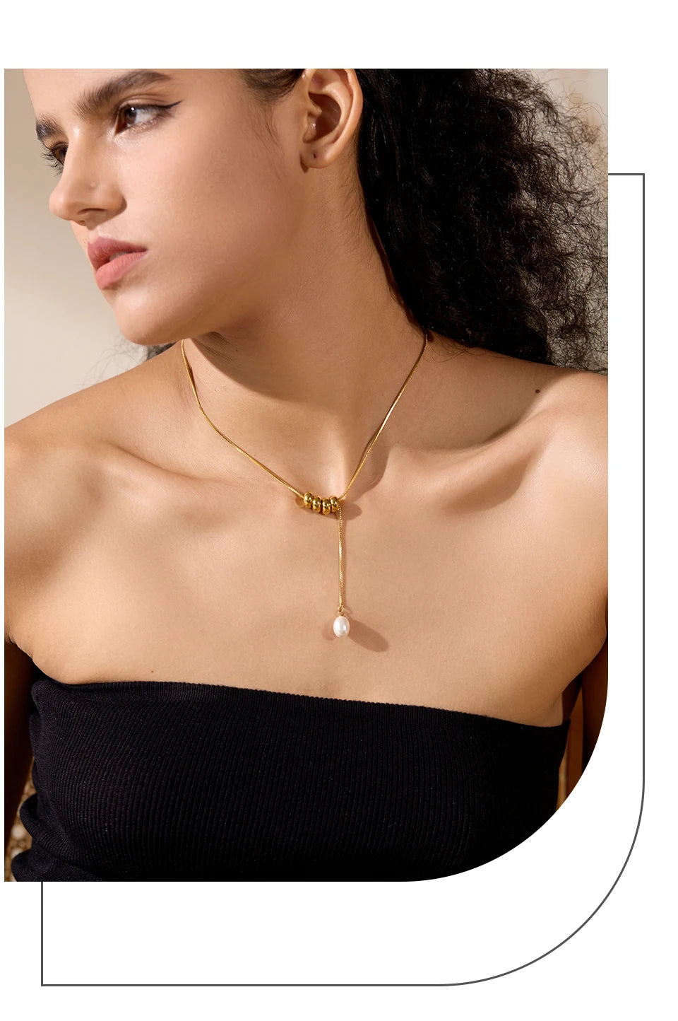 Pearl Sphere Charm Necklace