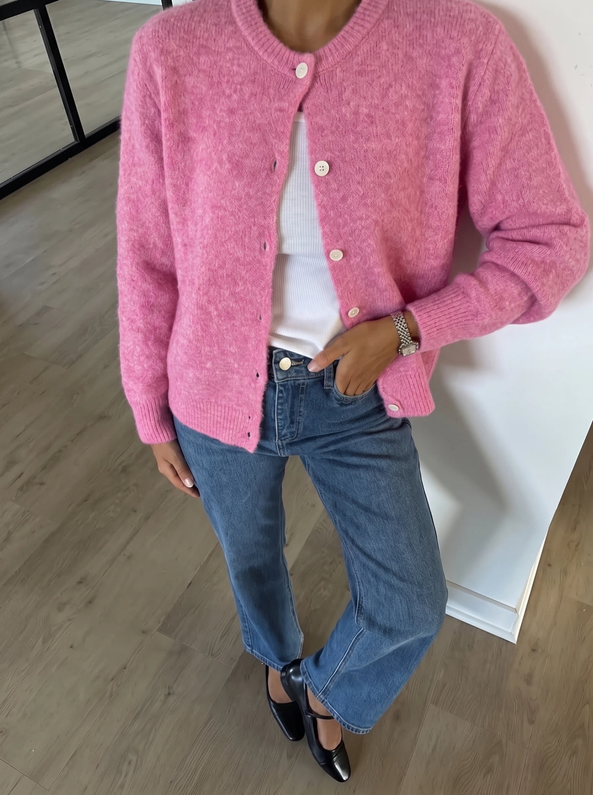 Cashmere-Touch Button Cardigan