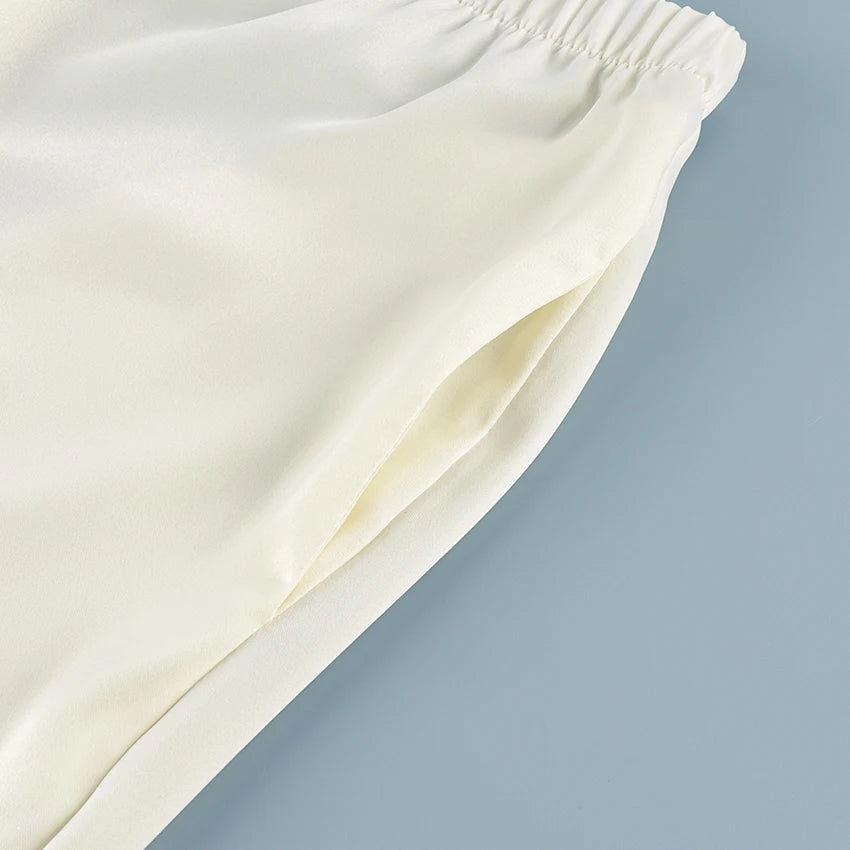 Satin Wide-Leg Trousers