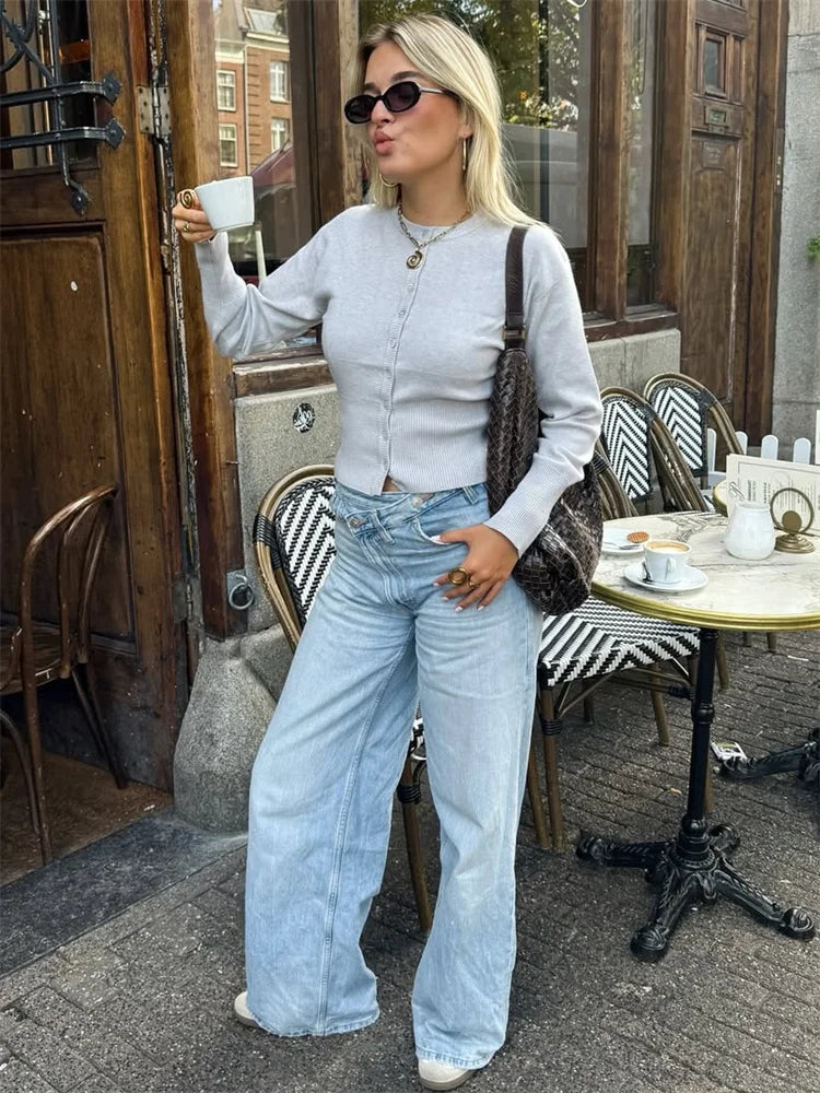 Ribbed Cropped Cardigan