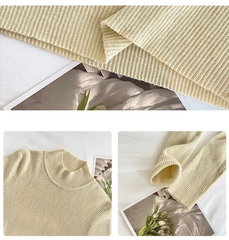 Fine Knit Mock Neck Jumper
