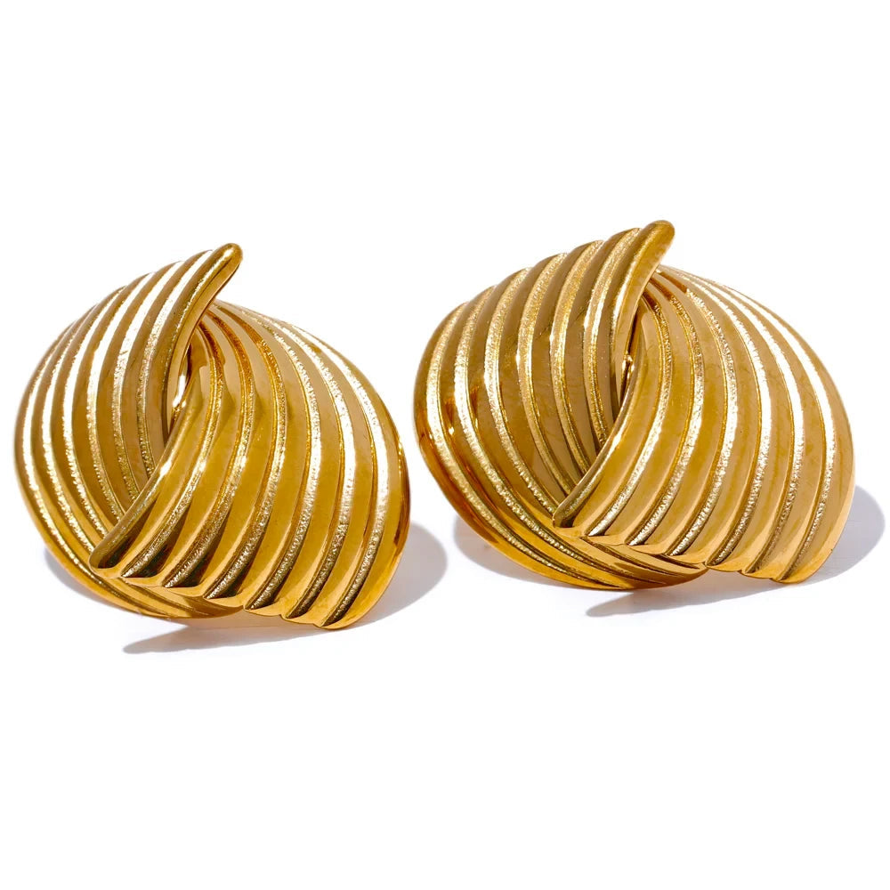 Golden Minimalist Geo Studs