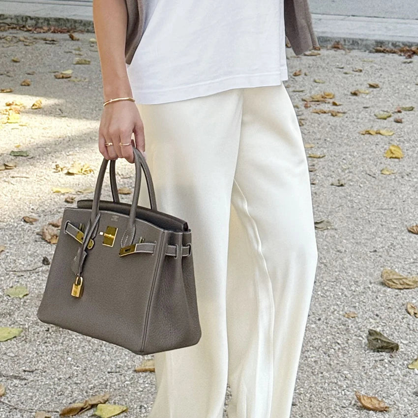 Satin Wide-Leg Trousers