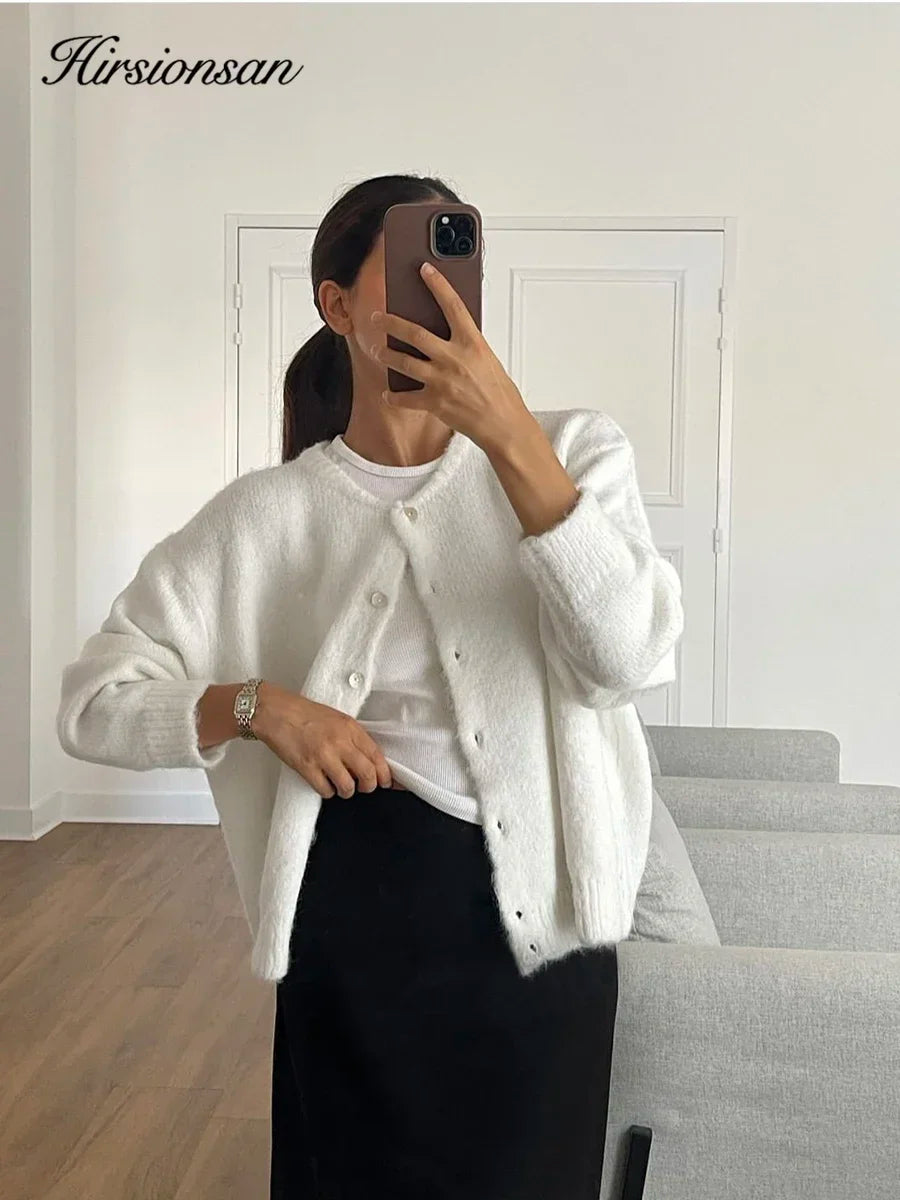 Cashmere-Touch Button Cardigan
