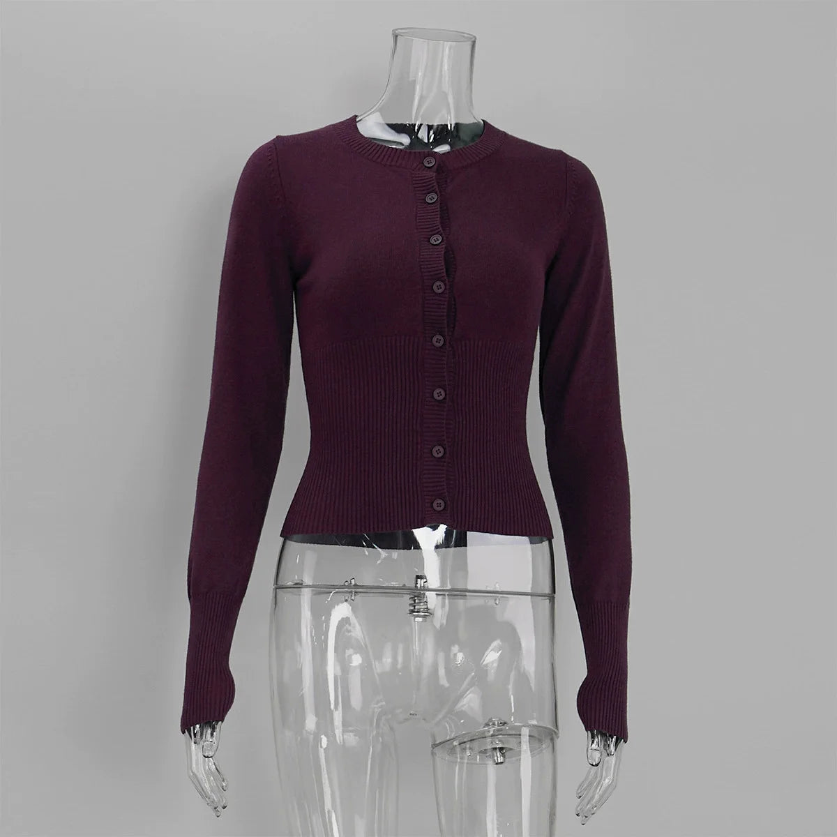 Ribbed Cropped Cardigan