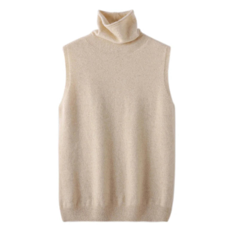 Merino Wool Turtleneck Vest