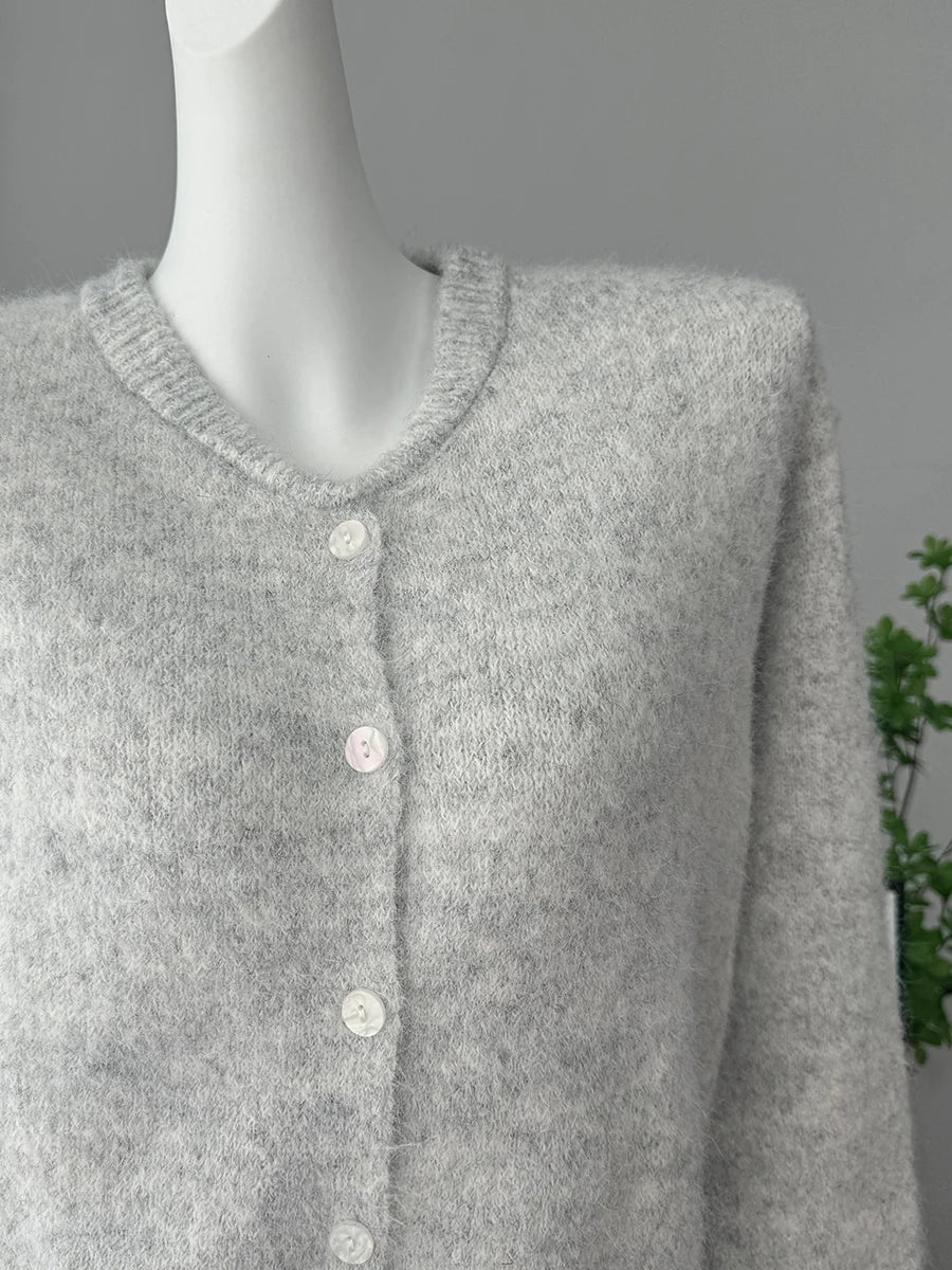 Cashmere-Touch Button Cardigan