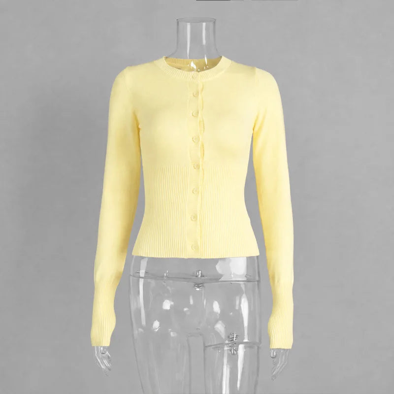 Ribbed Cropped Cardigan