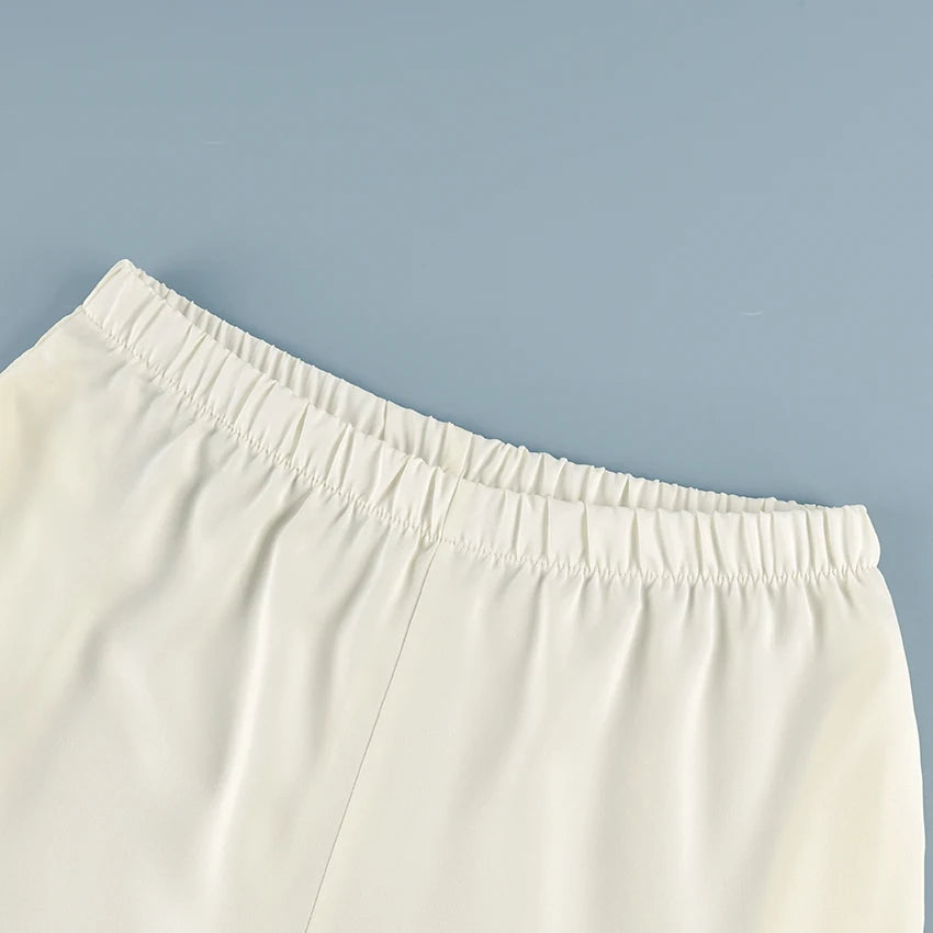 Satin Wide-Leg Trousers