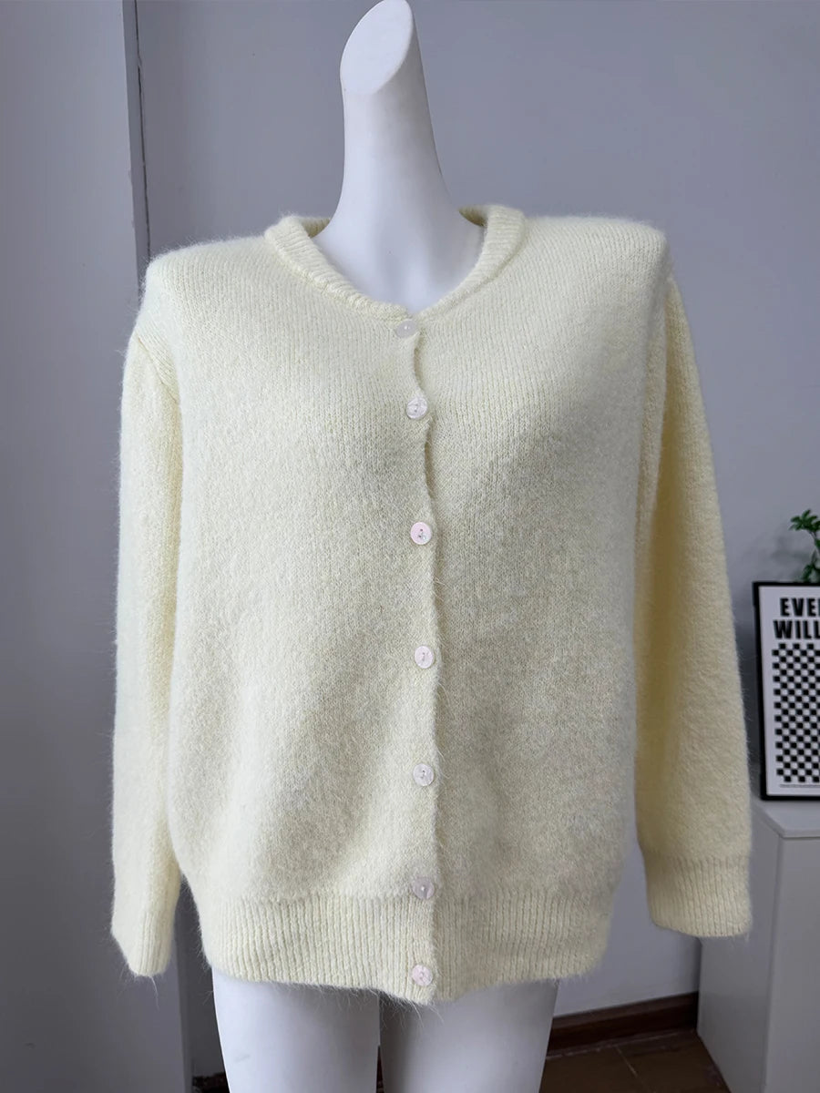 Cashmere-Touch Button Cardigan